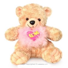 BROWN BEAR WITH LOVE HEART- 12''
