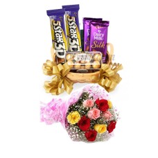 Chocolate Basket & Flower