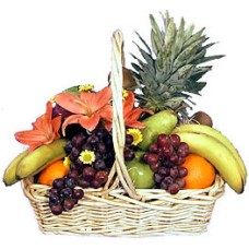 Fruit Basket With Flowers -2