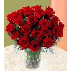 2 Dozen Red Roses In A Vase