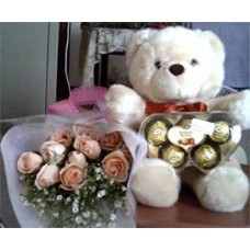 Rose With Bear + Chocolate