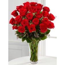 2 Dozen Roses In A Vase