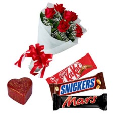 (54) Flower W/ Chocolate and candle