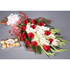 Mixed Flower With Ferrero Rocher Chocolate