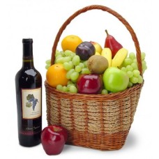 Fruit Basket With Sparkling Juice