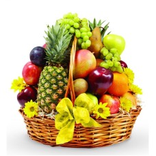 Fruit Basket With Flowers