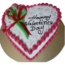 2.2 pounds heart shape vanilla cake