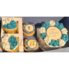 (02) Father's day Blue Cupcake