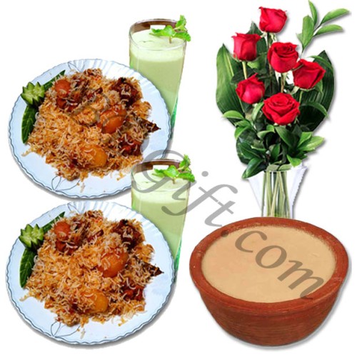 (000001) Fakruddin Kacchi Biriyani W/ Doi & Roses