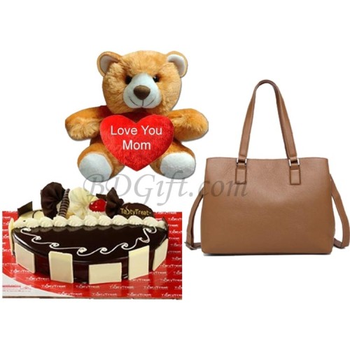 Cake W/ Teddy bear & handbag