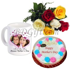Flowers W/ Cake & Picture Mug