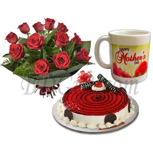 Red Rose W/ Cake & Mother's Day Mug