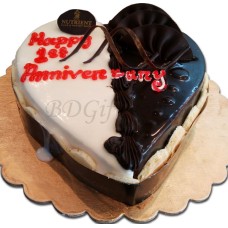 (10) 2 pounds Heart Shaped Mixed ganache cake