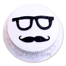 1 Pound Round Shaped Vanilla Customized Cake