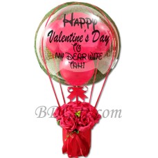 (001) Customized Balloon W/ Red roses