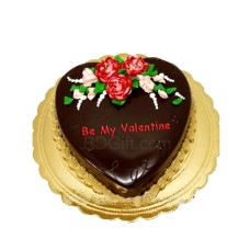 (005) 2.2 Pounds Chocolate Heart Cake