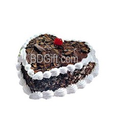 (16) 3.3 Pounds Black Forest Heart Cake