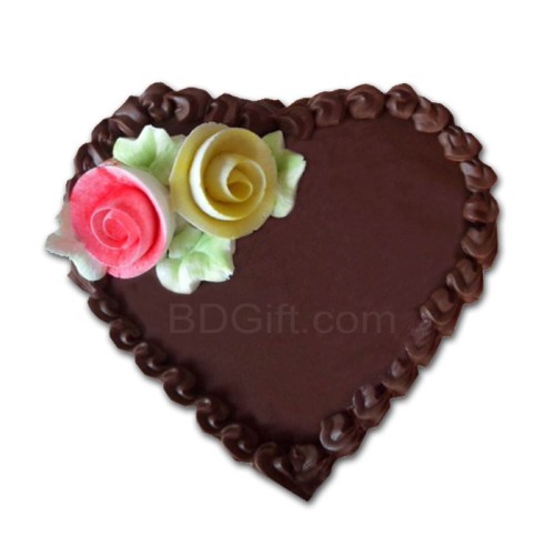 (25) 3.3 Pounds Chocolate Heart Cake
