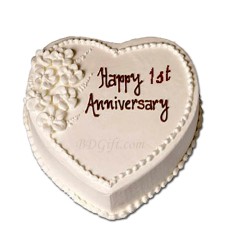 3.3 Pounds Vanilla Heart Cake