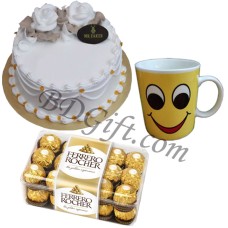 (01) Cake W/ Mug & Chocolate