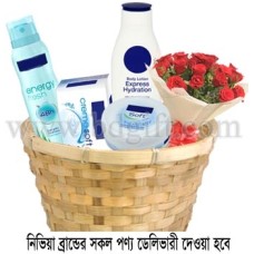 (004) Extraordinary Women's skin care gift basket.