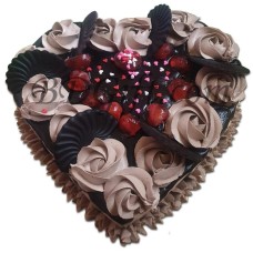 1 Pound Heart Shape Black Forest Cake
