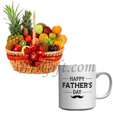 Father's day mug W/ fruit basket