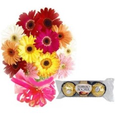 Gerbera W/ Ferrero Rocher Chocolate