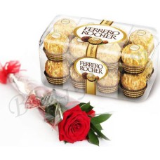 Ferrero Rocher Chocolate with Single Roses