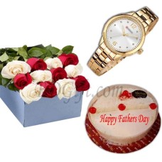 (03) Cake W/ Watch & Flowers