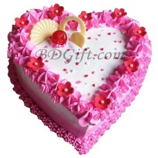 1 Pound Heart Shape Vanilla Cake