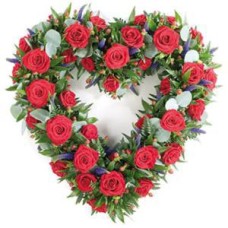 (03) Heart Shaped Roses W/50 Roses