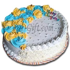 1 Pound Round Shape Vanilla Cake