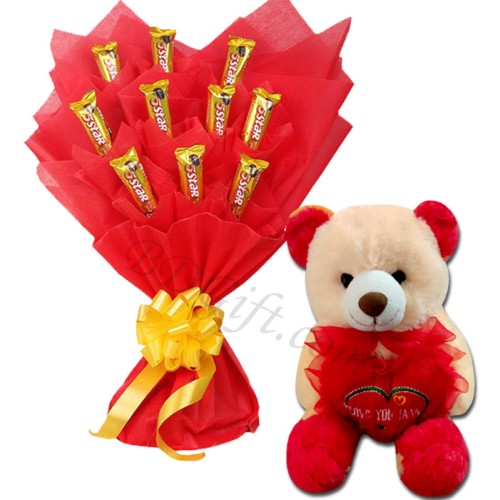 Chocolate Bouquet W/ Teddy bear