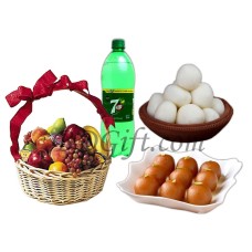 (05) Fruit Basket W/ Sweets & Soft Drink