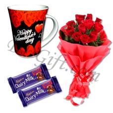 (001) Flowers W/ Mug & Chocolates