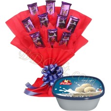 (29) Chocolate bouquet and ice cream