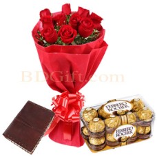 Rose W/Ferrero Rocher Chocolate & Diary