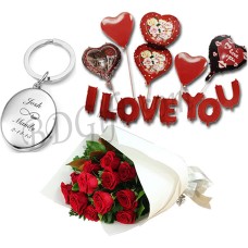 (41) Balloons W/ key ring & roses