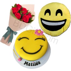 (46) Cake W/ Flower & Pillow