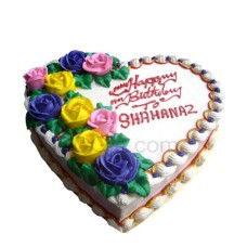 2.2 Pounds Vanilla Heart Cake