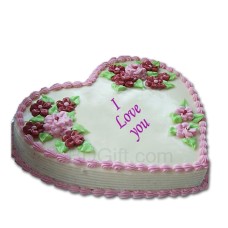 (17) Yummy Yummy - 4.4 Pounds Vanilla Heart Cake