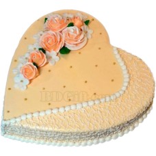 (003) 2.2 Pounds Vanilla Heart Cake