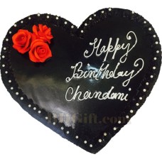 (01) 2.2 Pounds Chocolate Heart Cake