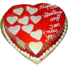 2.2 Pounds Vanilla Heart Cake