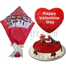 (16) Chocolate Bouquet W/ Cake & Pillow