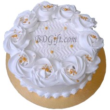 1 Pound Round Shape Vanilla Cake