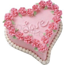 (50) 3.3 pounds Vanilla Heart Cake