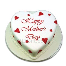 (06) 2.2 pounds Vanilla Heart Cake