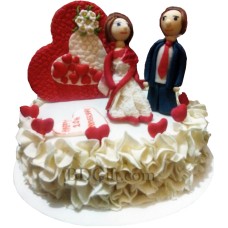 (15) 2 pound fondant Vanilla cake